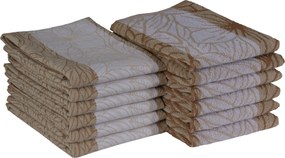 Keuken- & Theedoek leaves – set van 12 – lichtbeige
