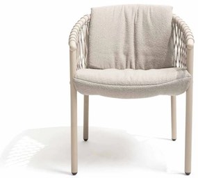 4 Seasons Outdoor Allora tuinset latte met Quatro tafel met Robusto teak blad 220 x 95 cm * Sale * Tuinset   beige weerbestendig