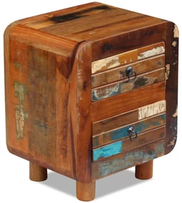 vidaXL Nachtkastje 43x33x51 cm massief gerecycled hout