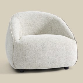 Creme Fauteuil Met Ronde Rugleuning