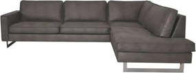 Hoekbank - Riverdance - leer Colorado - rechts - grijs 02