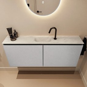 Mondiaz Ture DLux toiletmeubel 120cm plata met wastafel opalo midden met kraangat