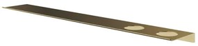 Hotbath &MORE Planchet - 80cm - inclusief bevestigings rails - 2 uitsparingen - voor zeepdispenser of beker - Geborsteld messing PVD SH080H2BBP