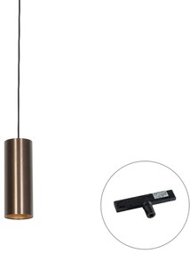 Design hanglamp donkerbrons incl. rail adapter 1-fase - Slimline Tubo Binnenverlichting Lamp