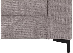 Goossens Basic Hoekbank Helsinki Incl. Hoofdsteun bruin, stof, 2-zits, modern design met ligelement links