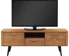 Goossens Tv Meubel Bjarte, 2 deuren 1 lade 1 open vak 135 cm breed