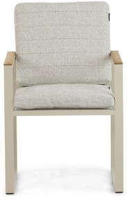 Tuinstoel Aluminium/Teak Taupe-naturel-bruin Lifestyle Garden Furniture Faro