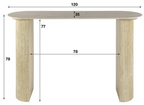 Hal En Kaptafel Met Een Keramiek Blad - 120 X 35cm.