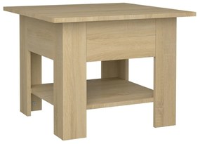 vidaXL Salontafel 55x55x42 cm spaanplaat sonoma eikenkleurig