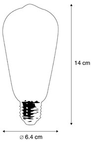 Set van 5 Smart E27 LED lamp ST64 4,5W 470 lm 1800-4000K