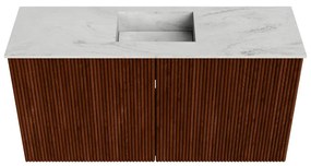 Mondiaz Joya DLux 80cm toiletmeubel ruby met wastafel faye midden zonder kraangat opalo