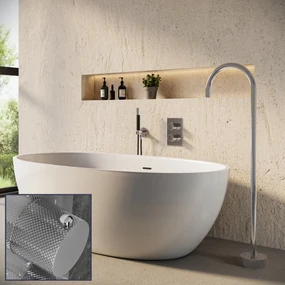 Saniclear Talpa Curved Pro inbouw badkraan met vrijstaande uitloop chroom