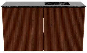 Mondiaz Joya DLux 70cm toiletmeubel ruby met wastafel faye rechts zonder kraangat lava