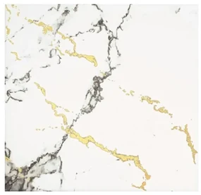 Terre d'Azur Samora vloertegel 20x20cm wit/goud - per 15 stuks