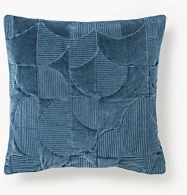 Geborduurde kussenhoes Verina met geometrisch patroon