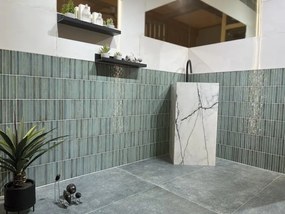 Jabo Pencil Raku Emerald mozaïektegel 35x35cm