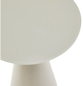 Kave Home Wilshire Ronde Bijzettafel Mat Glas Grijs 35 Cm - 35 X 35cm.
