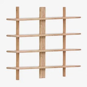 Erisu Wandrek ↔︎120 Cm Van Acaciahout Rustiek Acaciabruin & 4 Schappen - Sklum