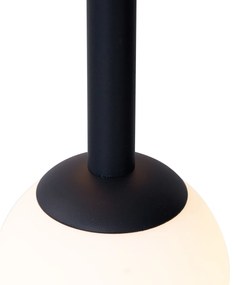 Design hanglamp zwart met mat glas 5-lichts - Vertical Design G9 bol / globe / rond Binnenverlichting Lamp