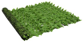 vidaXL Balkonscherm met groene bladeren 400x150 cm