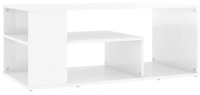 vidaXL Salontafel 100x50x40 cm spaanplaat hoogglans wit