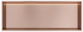Hotbath &More inbouwnis met verlichting 30x80x10cm geborsteld koper PVD