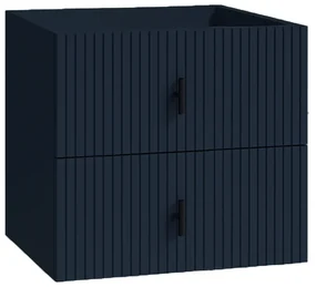 Muebles Raya onderkast ribbelfront 60cm met 2 softclose lades marine blauw