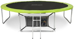 Premium tuintrampoline met veiligheidsnet aan binnenkant 366 cm Jump Hero 12FT groen