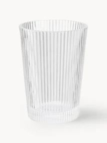 Waterglazen Pilastro met groefreliëf, 6 stuks