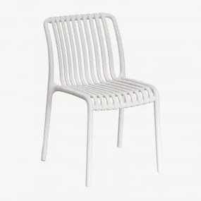 Verpakking Van 4 Wendell Polypropyleen Stapelbare Tuinstoelen Gardenia Wit - Sklum