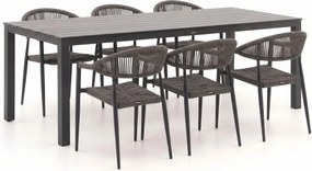 Diningset Manifesto  | 6 personen aluminium | Tuinset stapelbaar | 7-delig | Kees Smit Tuinmeubelen