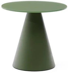 Kave Home Wilshire Ronde Bijzettafel Mat Glas Groen 35 Cm - 35 X 35cm.