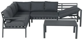 Garden Impressions Denver loungeset 4-delig links - zwart