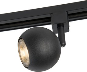 Moderne rail spot zwart 1-fase - Iconic Gissi
