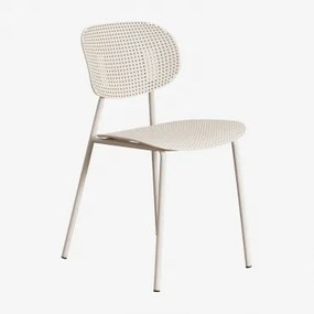 Set Van 4 Tupah Tuinstoelen Van Ijzer En Polypropyleen Tapioca Beige - Sklum