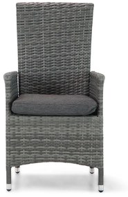 Domani Furniture Beluga Dining Tuinstoel Verstelbaar Wicker Grijs