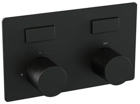 BRAUER Black Carving - 2 functies - inbouwthermostaat - drukknoppen - in/afbouwdelen - zwart mat 5-S-157
