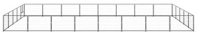 vidaXL Hondenkennel 40 m² staal zwart