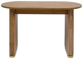 Kare Design Grace Ovaal Bureau Mangohout Messing - 110 X 55cm.