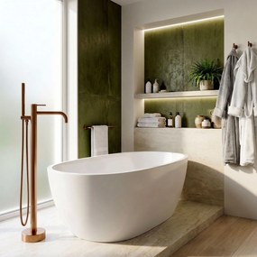 Vloeren  badmengkraan Rea Clif Brush Copper