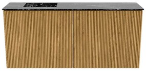 Mondiaz Joya DLux 90cm toiletmeubel oak met wastafel faye links 1 kraangat lava