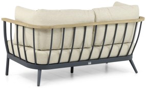 Stoel en Bank Loungeset 4 personen Aluminium/Teak Grijs  Apple Bee Condor