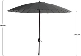 Garden Impressions Parasol Manilla 250 cm - donker grijs