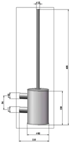 Saniclear Academy toiletborstel verouderd ijzer - gunmetal