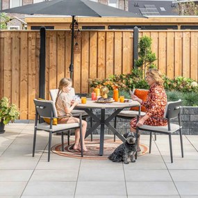 Garden Impressions Dane tuinset 5-delig - Tulli tuintafel Ø122 cm