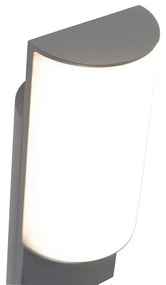 LED Moderne buitenwandlamp met schemerschakelaar / dag-nacht sensor met bewegingsmelder antraciet met licht-donker sensor - Harry Modern IP44 Buitenverlichting