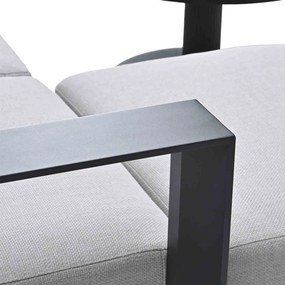 Garden Impressions Malakka loungeset 3-delig chaise longue - donker grijs