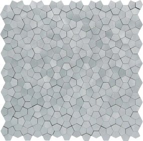 Zelfklevende Mozaïektegels Metaal | Pentagon 3D Zilver | 28,2×28,2 cm | Keuken, Bad &amp; WC