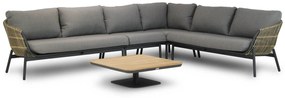 Hoek loungeset  Aluminium/wicker Taupe 5 personen Coco Nathan/Ralph