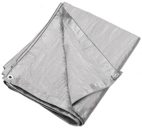 vidaXL Dekzeil 90 g/m² 3x3 m HDPE grijs